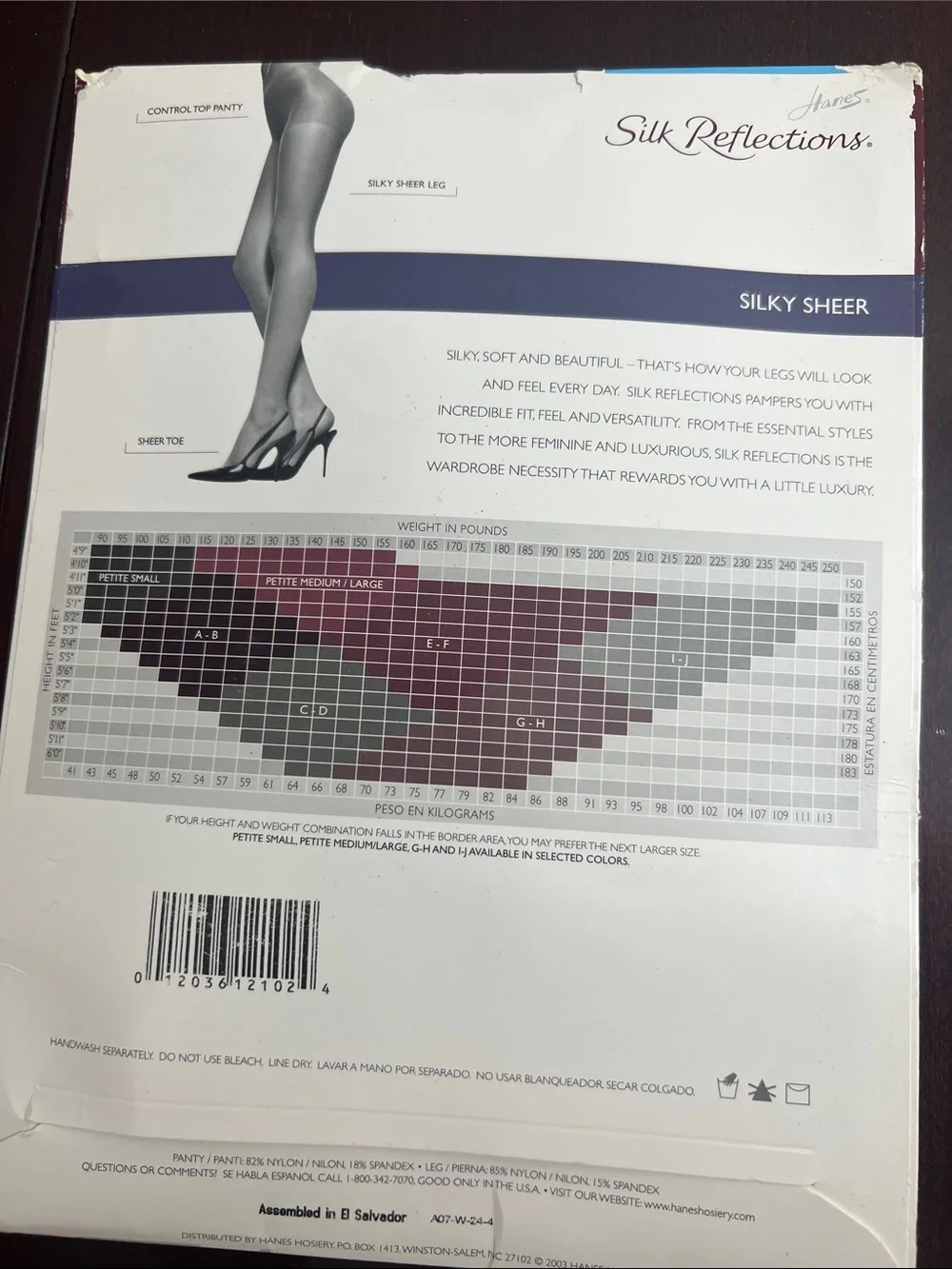 🌞 Hanes Silk Reflections NWT Sheer Control Top Sandalfoot Pantyhose women A/B